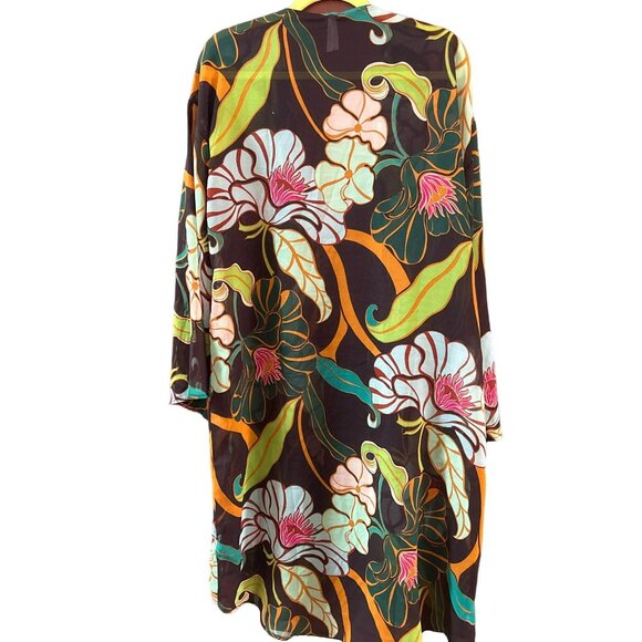 Live 4 Truth Women's Floral Bohemian Retro Kimono Cardigan Sheer Lightweight OS - Picture 2 of 3